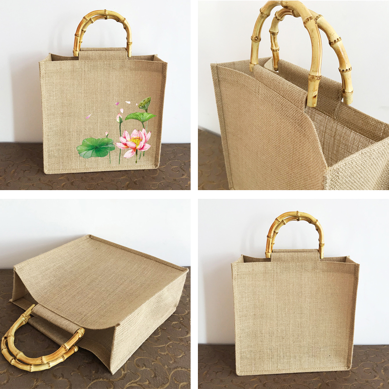 manufacture Jute and linen fabric shopping bag