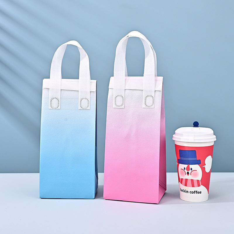 Custom milk tea juice drink insulated carry out to go bags